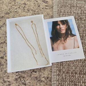 NEW JAMES MICHELLE GOLD WATERFALL EARRINGS
